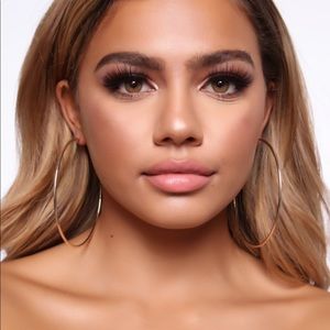Brand New Fashion Nova Devan Hoop Earrings- Gold